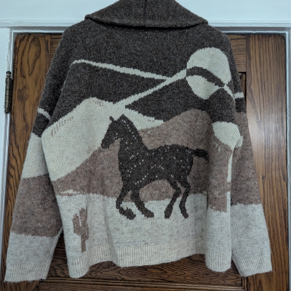Lucky Brand Horse Cardigan, Women's Large - Picture 1 of 6